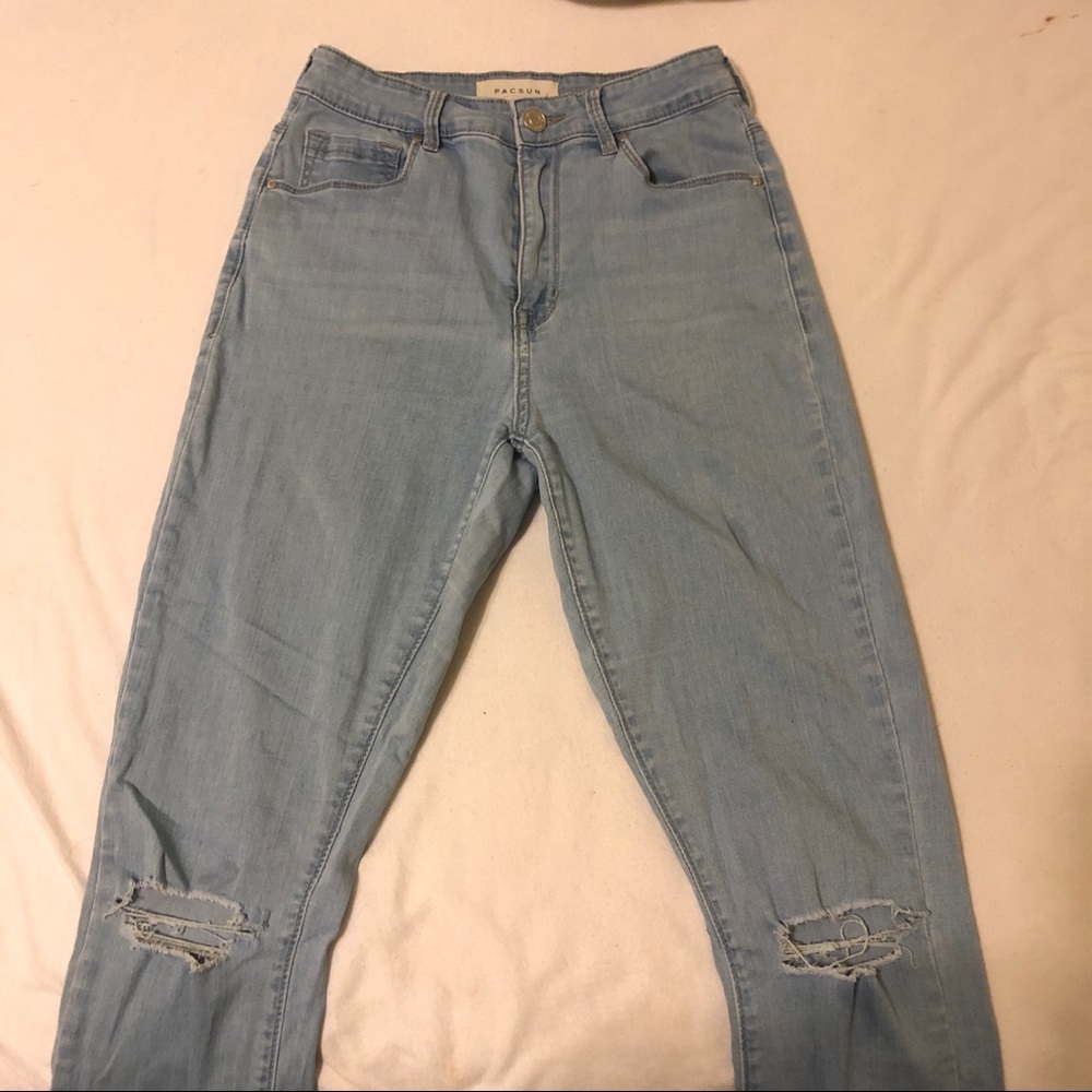 Pacsun light wash high rise skinny jeans